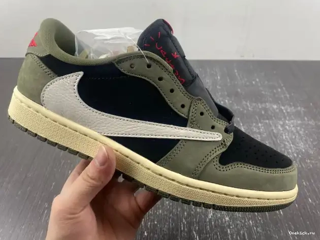 One Kick SCOTT OLIVE' TRAVIS JORDAN AIR LOW DM7866-002 OG SP 1 X 'BLACK 0615